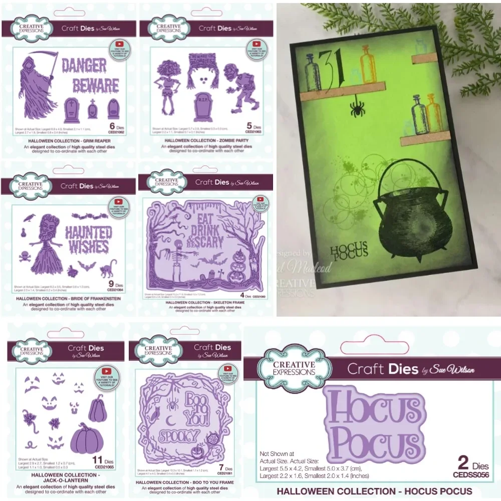 Скрапбукинг Хэллоуин Скелет Рамка Металлические Вырубные Штампы для DIY Ремесла