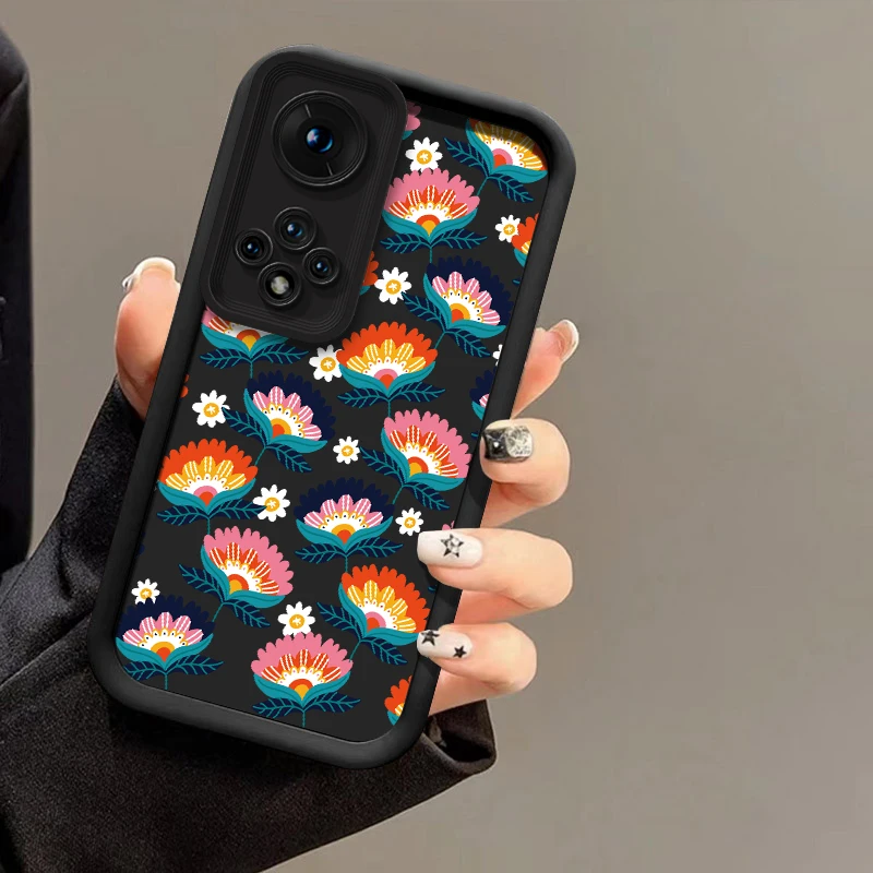 Фото Роскошный чехол для телефона с цветочным узором для Huawei Nova Y90 Y70 Plus 10 9 SE 5i 7 Pro 7i, силиконовый противоударный матовый мягкий чехол из ТПУ №5