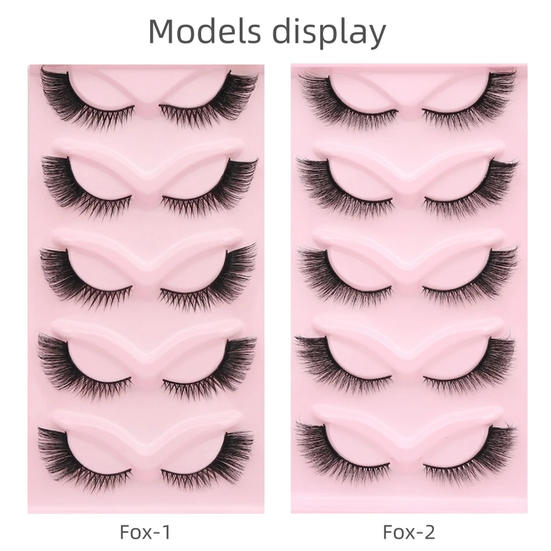 5 пар/лоток контур лисьего глаза мягкая посадка для глаз длинные мягкие