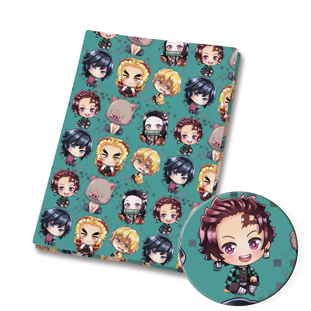 

Demon Slayer Cartoon Hot DIY 140x50CM Polyester cotton Fabrichandmade sewing patchwork printed fabric fabric