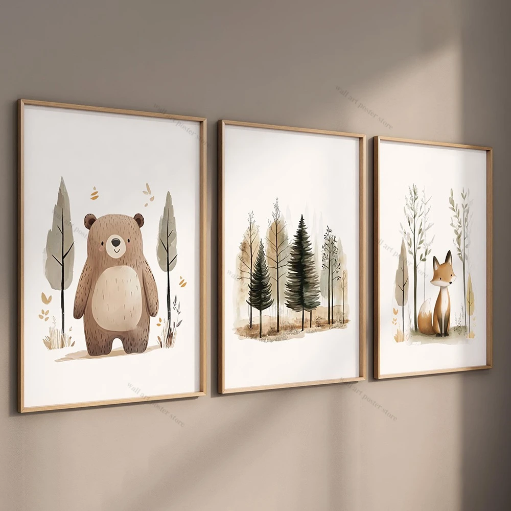 

Печать на холсте "Лесные животные" HALFLEMART