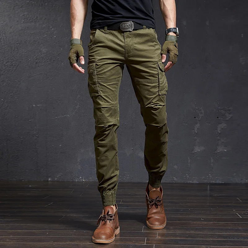 

Fasion i Quality Slim Military Camouflae Casual Tactical Caro Pants Streetwear arajuku Joers Men Clotin Trousers