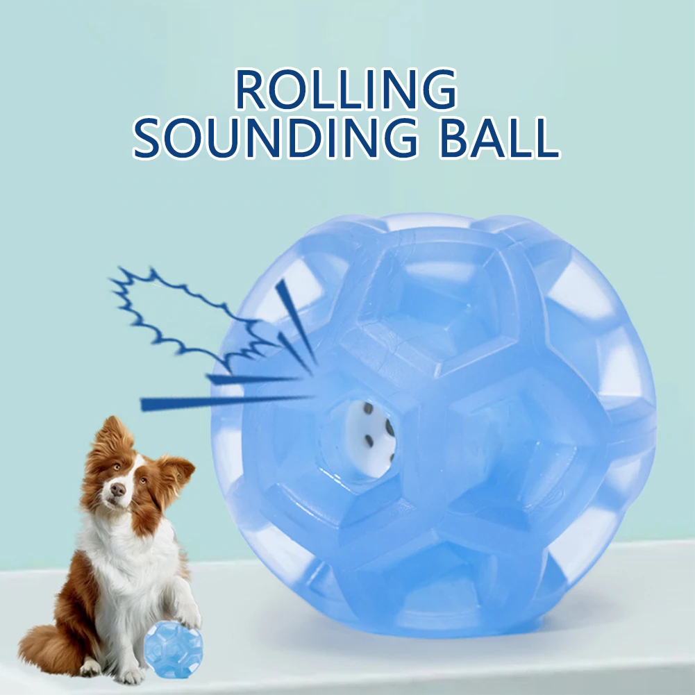 

Интерактивный мяч для собак с пищалкой, устойчивые к укусам жевательные мячи для прорезывания зубов из термоэластопласта, игрушка для круп...