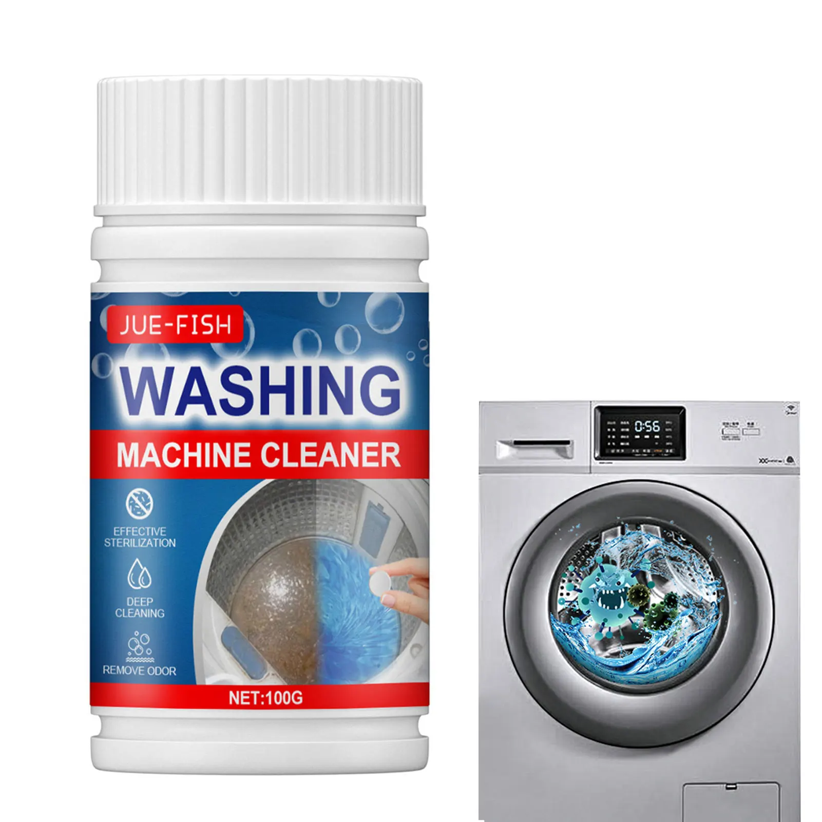 

New Washing Machine Cleaner Effervescent Tablets Remove Odor Dirt Stain Deodorant Cleaning Agent Pills Detergent Dropshipping