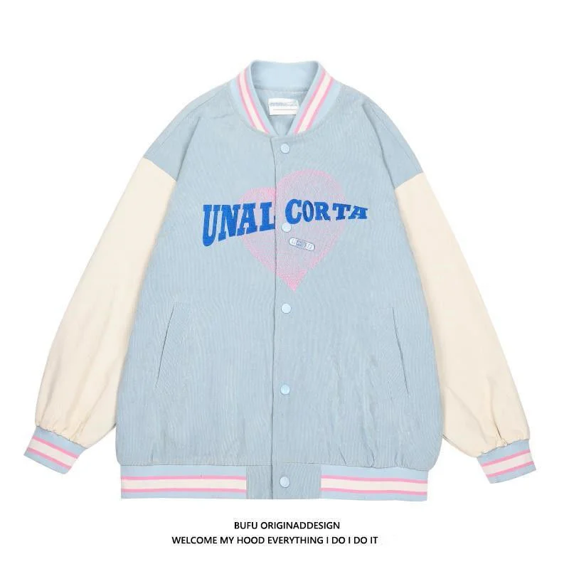 

Corduroy Baseball Suit Women's Spring And Autumn Loose Love Design Jacket Bomber Fashion Versatile Harajuku Cardigan Jacket