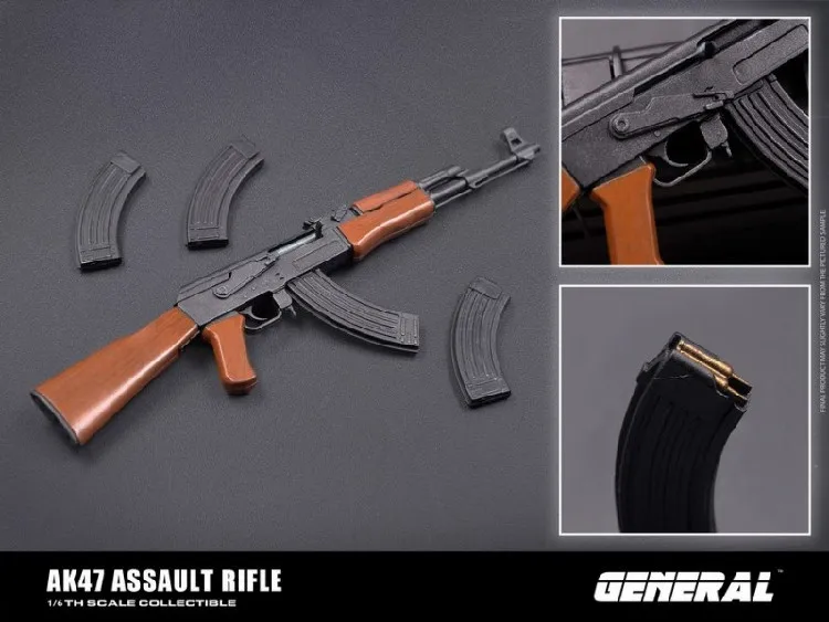 

GENERAL GA-004 1/6 Soldier Weapon AK47 Rifle Gun Model Accessories Fit 12'' Action Figure Toy In Stock