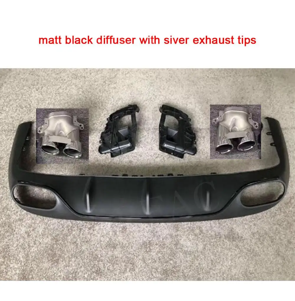 Задний диффузор спойлер-бампер с насадками для выхлопных газов Benz E Class C238 E200 E300 E53