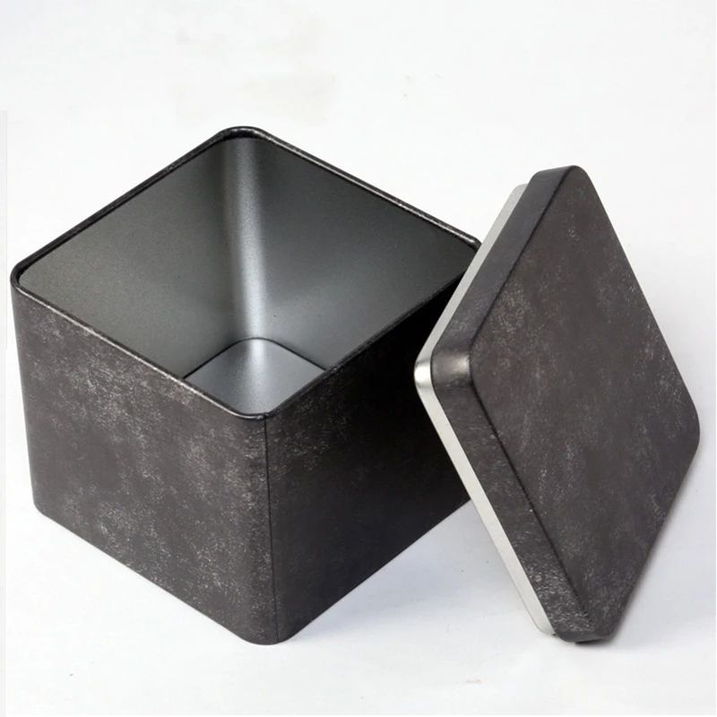 

Home Decorative Wedding Tea Square Cookie Recyclable Slim Gift Packaging Sale Tall Wholesale Metal Tin Can Box