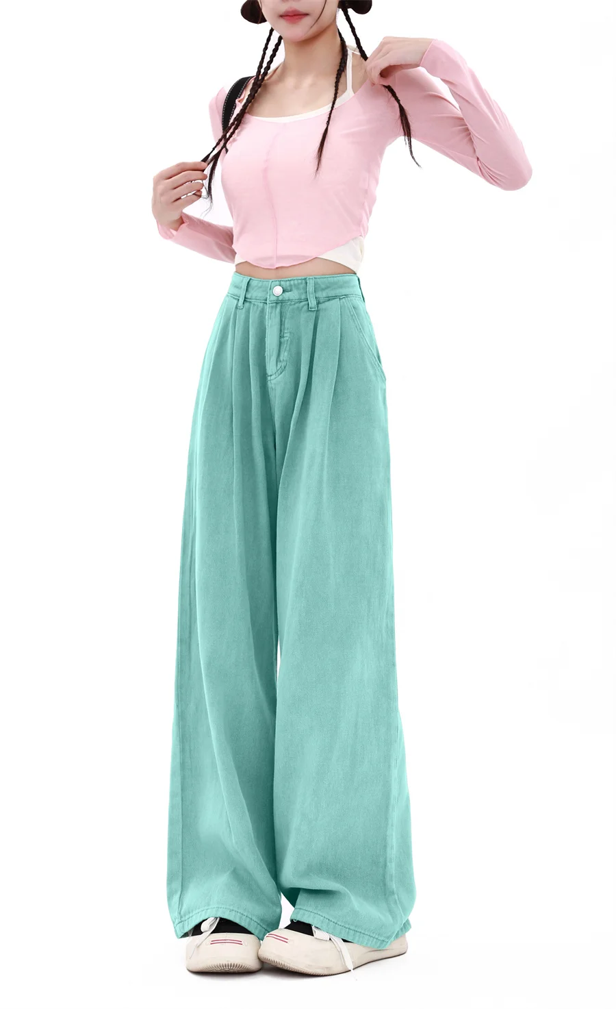 WCFCX STUDIO осенние новые женские мешковатые джинсы корейские прямые широкие