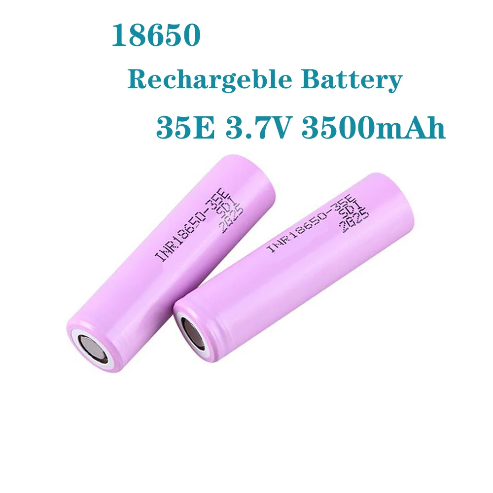 

1-10PCS Actual capacity original power 18650 lithium battery 3500mAh 3.7v 25A high power INR18650 for electrical tools
