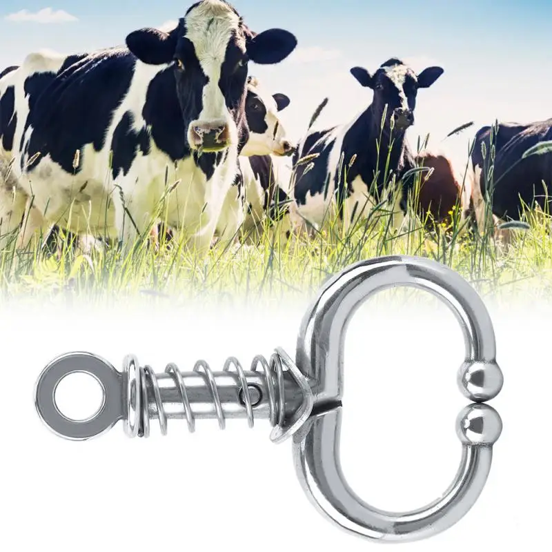 

Livestock Nose Clips Stainless Steel Automatic Locking Metal For Bull Ox Cow Rust Proof Farm Animal Supplies Cattle Nose Rings