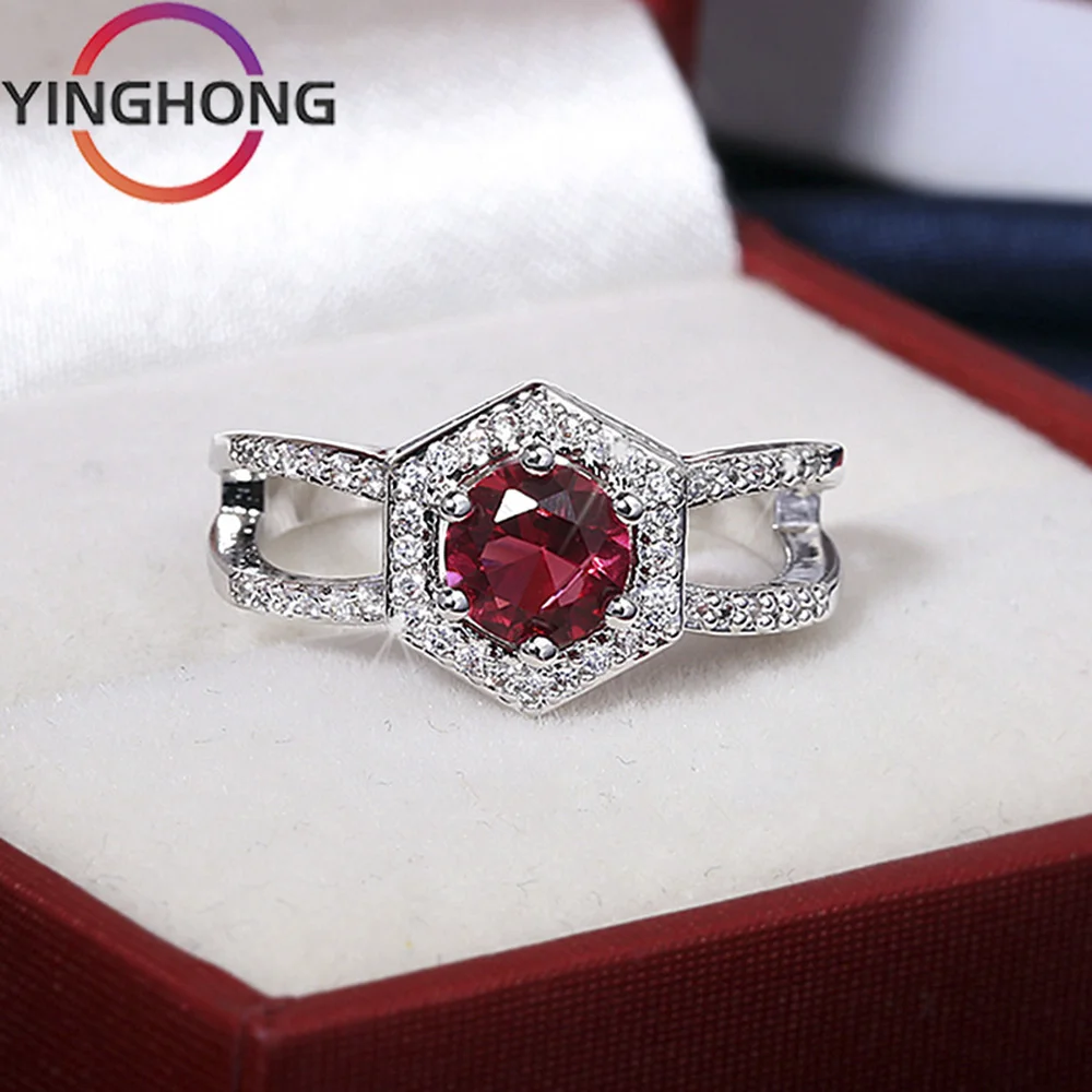 

QueXiang 2023 New S925 Sterling Silver Oval Ruby Temperament Ring for Women Jewelry Fashion Simple Luxury Exquisite Gift