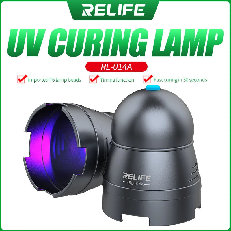 New Package RELIFE RL-014A USB UV Glue Curing Lamp  Portable Mobile Phone Repair Tool Smartphone Green Oil Heater Lamp