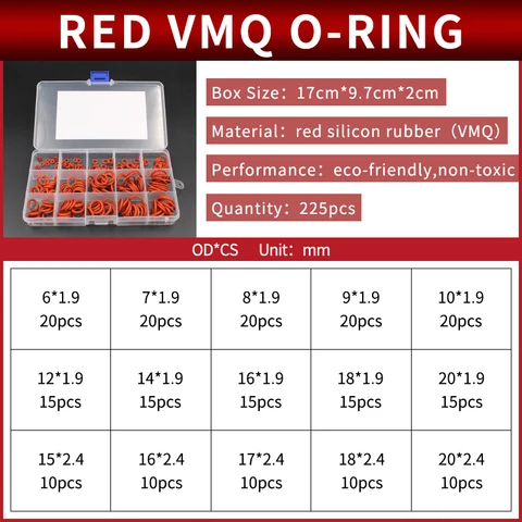 Набор силиконовых уплотнительных колец NBR VMQ FKM для герметизации
