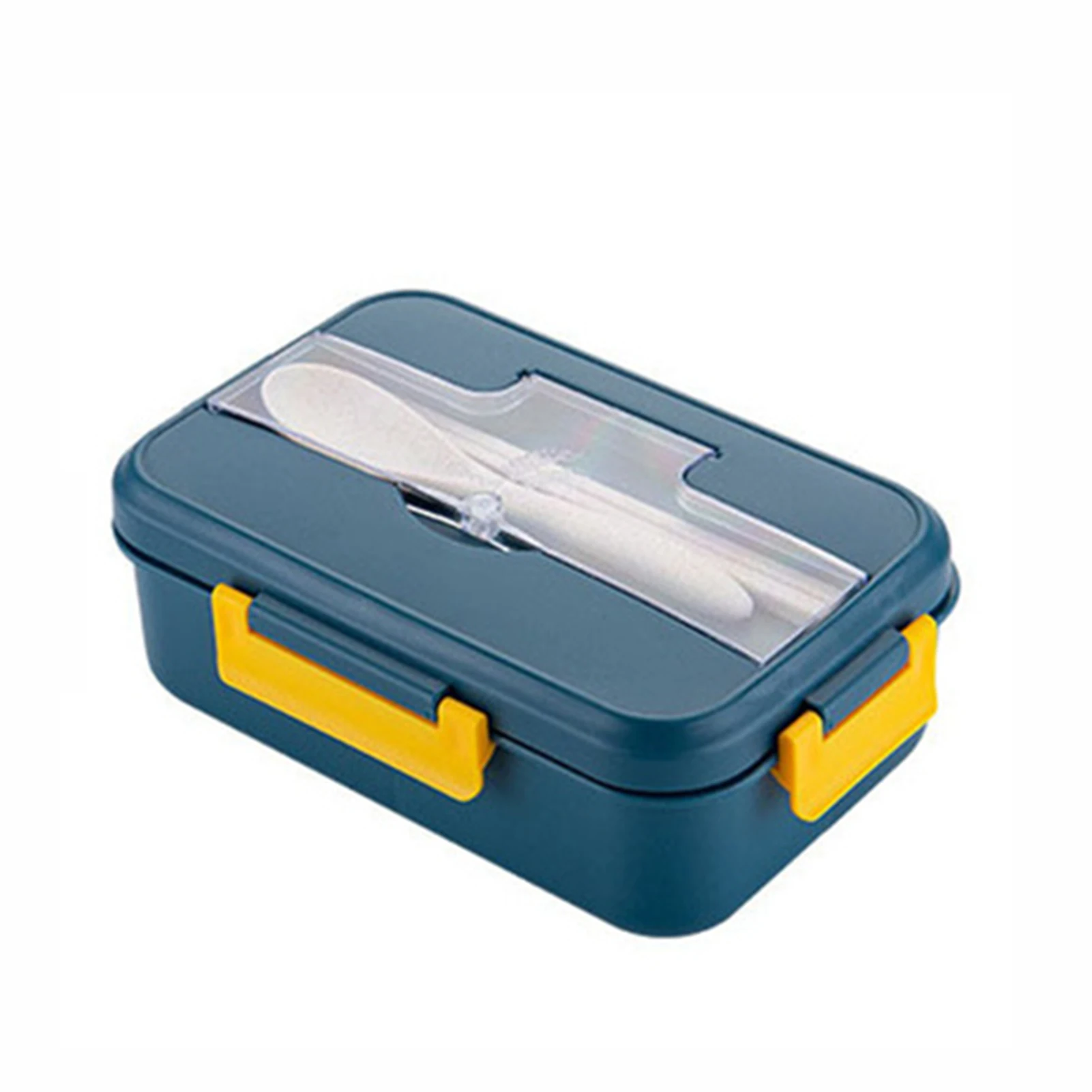 

3 Compartment Daily Use Practical With Cutlery Leak Proof Multi-function Lunch Box School Office Lightweight Phone Holder