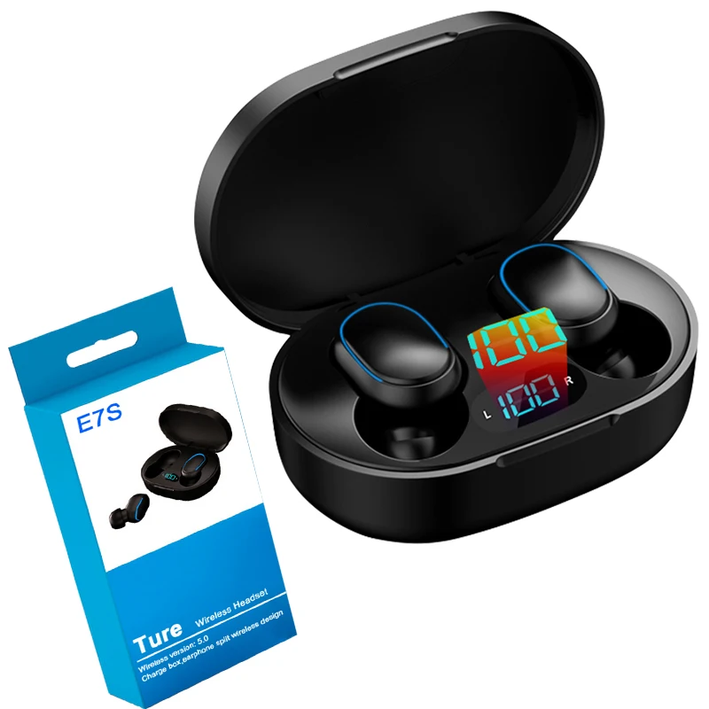 

E7S TWS Wireless Bluetooth 5.0 Earphone Touch Control 9D Stereo Headset with Mic Sport Earphones Waterproof Earbuds LED Display