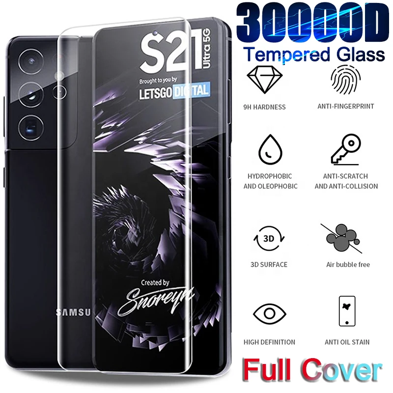 Закаленное стекло для Samsung Galaxy S21 S20 Ultra S10Plus 5G Защита экрана Note 20 Note10 9 8 S10E S9 S8 Plus |