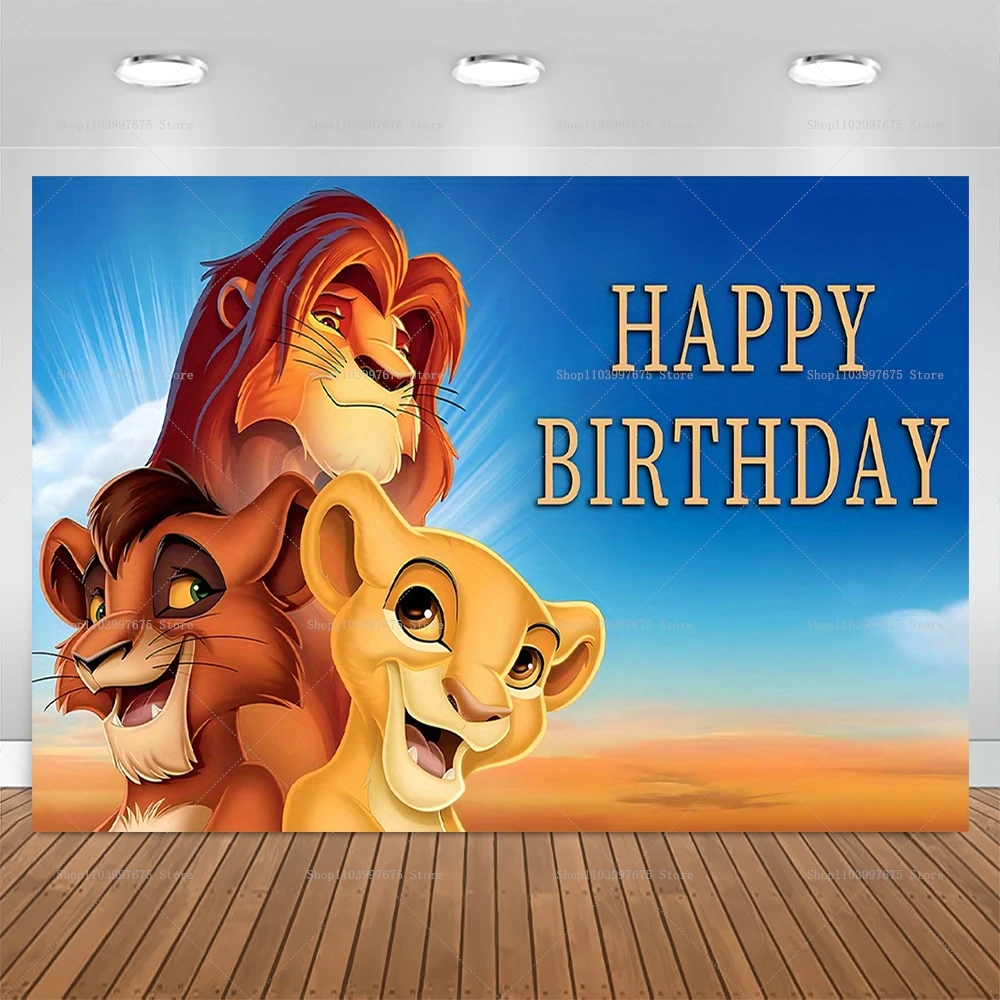 Король Лев фон на день рождения украшение тропические джунгли тема детский фото