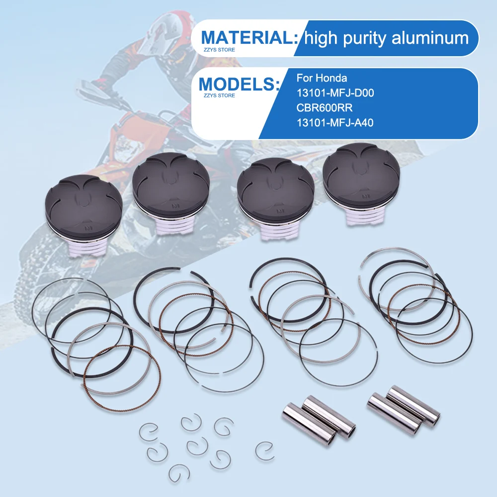 4 комплекта для Honda CBR600RR A-A 2A-A 3AC AC-A CBR600 CBR 600 RR 67 мм 25 5 75 68 STD ~ + 100 поршневые кольца