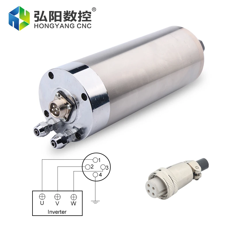 Шпиндель для деревообработки 1 5 кВт ER16 диаметр 80 электродвигатель с водяным