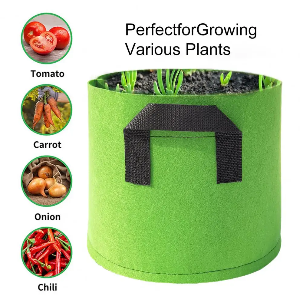 

Gallon Plant Grow Bag with Handles Non-woven Fabric Growing Planter Bag Farm Home Vegetable Planting Grow Bag Garden Supplies
