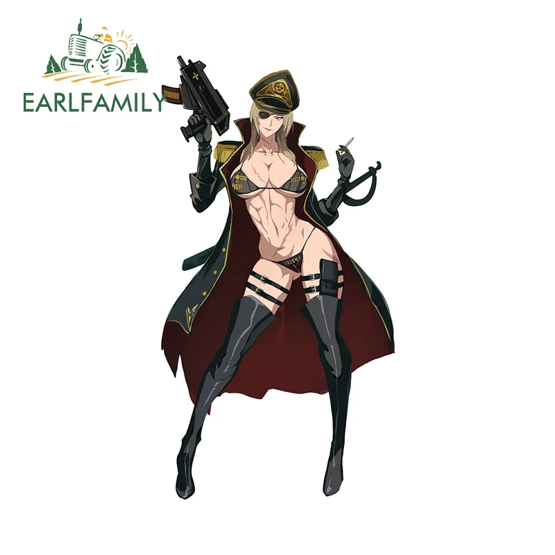 

EARLFAMILY голая мускулистая женская офисная крутая автомобильная наклейка модные рамфические наклейки простая защита двери автомобиля устойчивая к царапинам