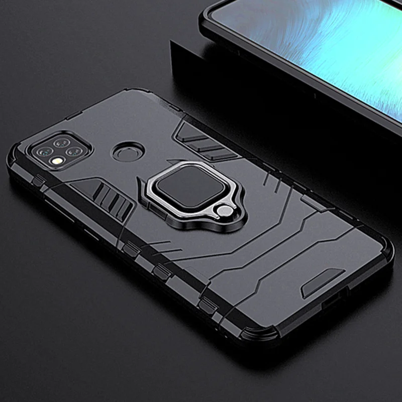 

Чехол для Xiaomi Redmi 9C NFC, чехол с магнитным кольцом и подставкой, чехол для Redmi 9C, чехол 6,53 дюйма Etui, бампер, чехлы, Coque