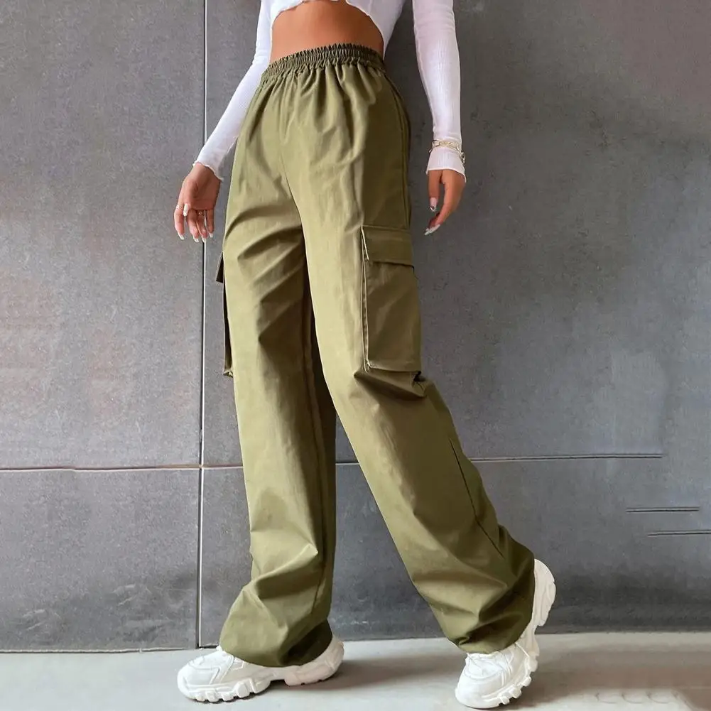 Y2k Women Streetwear Wide Leg Cargo Pants Casual Baggy Pant Straight With Big Pockets Jogging Trousers Vintage Female Sweatpants