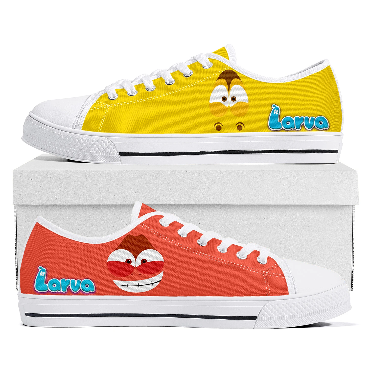 

Larva Low Top Sneakers Womens Mens Teenager High Quality Canvas Sneaker Couple Anime Cartoon Comics Manga Custom Made Shoes