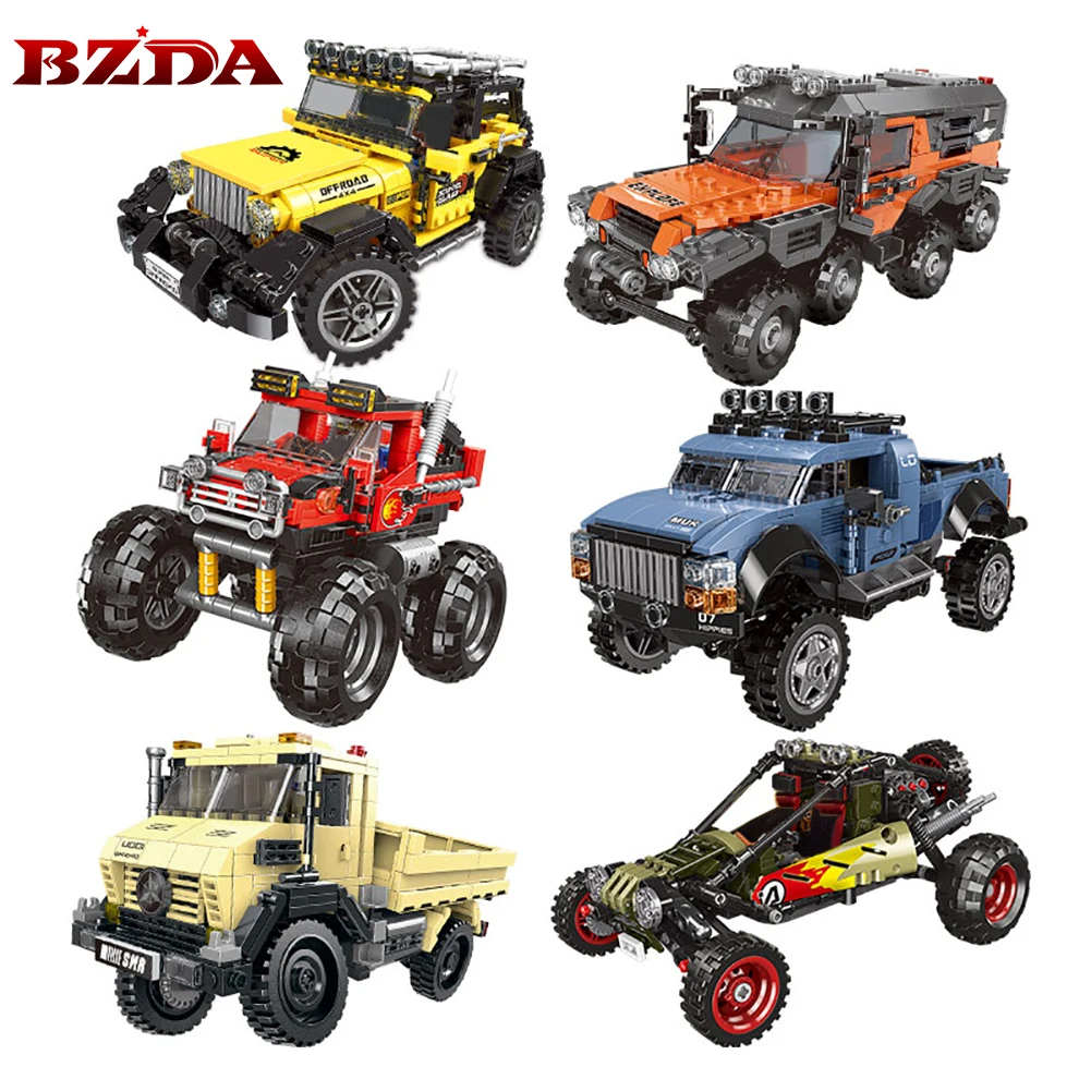 

Xingbao Technical Car Series Off-Road Adventure Truck Set Building Blocks SUV Jeep Bricks Toys For Children Educational Gifts