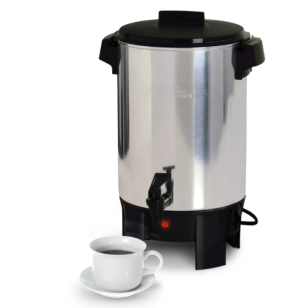 

30-Cup Commercial Polished Urn, Aluminum