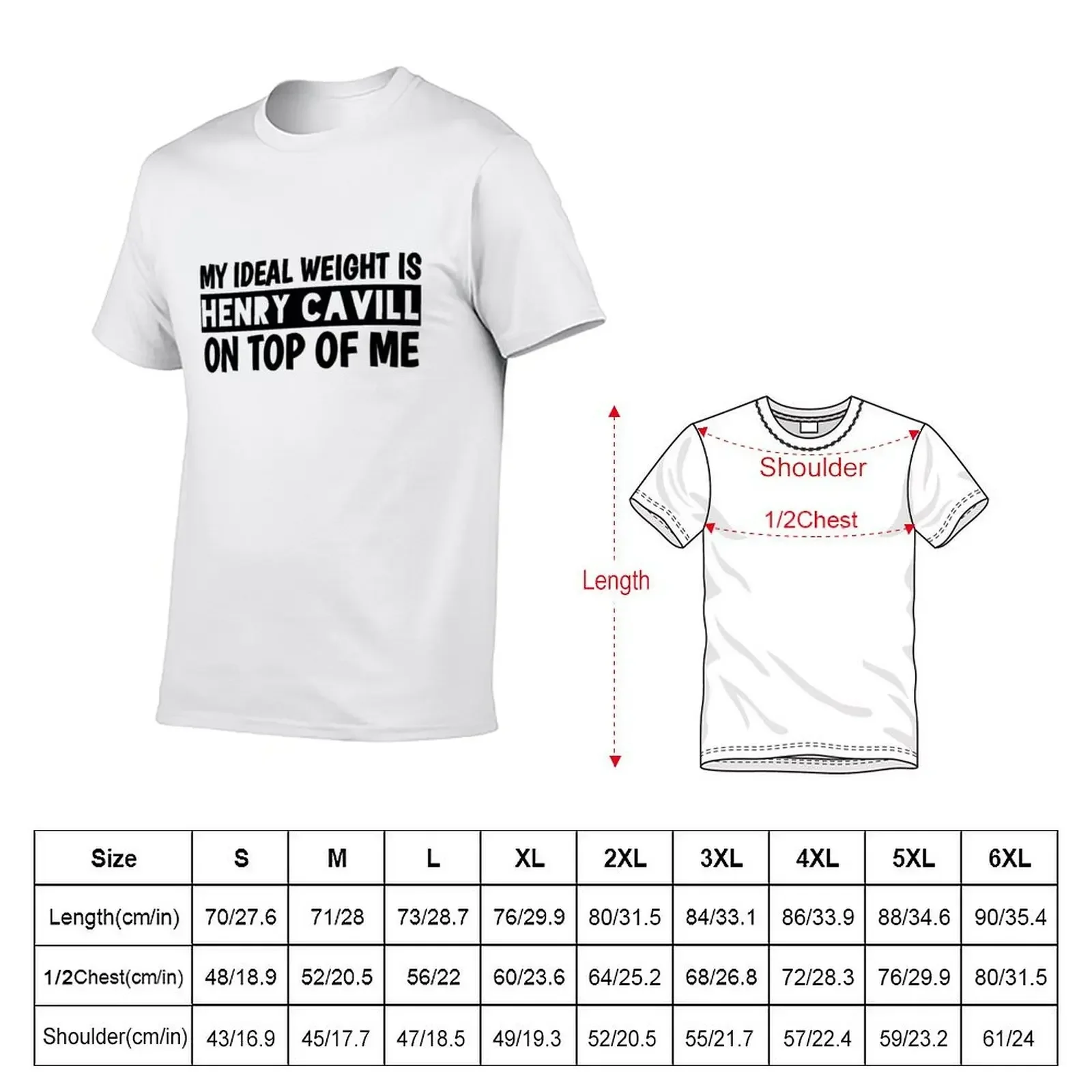 Футболка My Ideal Weight Is Henry Cavill On Top Of Me футболка с короткими рукавами винтажная