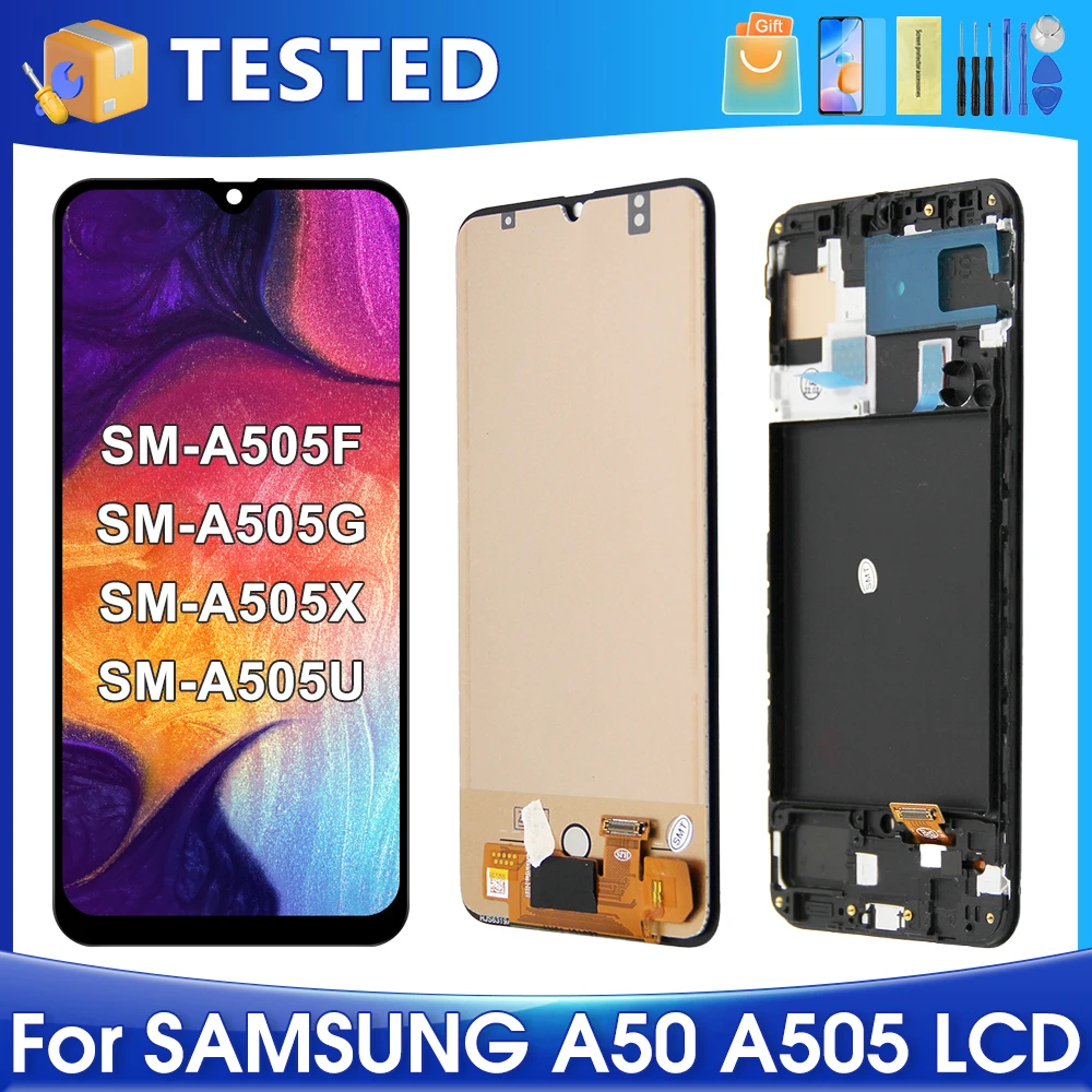 ЖК-дисплей 6 4 '𧩐 для Samsung A505F A505G A505W A505X A505N сенсорный экран дигитайзер в сборе