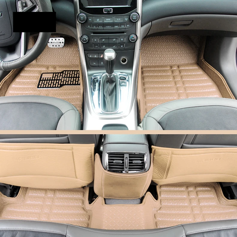 

leather car floor mats for chevrolet malibu 2012 2013 2014 2015 2016 accessories car styling