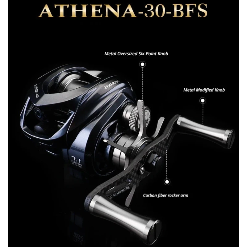 Новая катушка Bearking Athena BFS для бейткастинга, 138 г, ультралегкая, с короткой шпулей, двойным подшипником, карбоновой ручкой, для пресноводной рыбалки (art.: 3920dc0ddbf44) - 3920dc0ddbf44