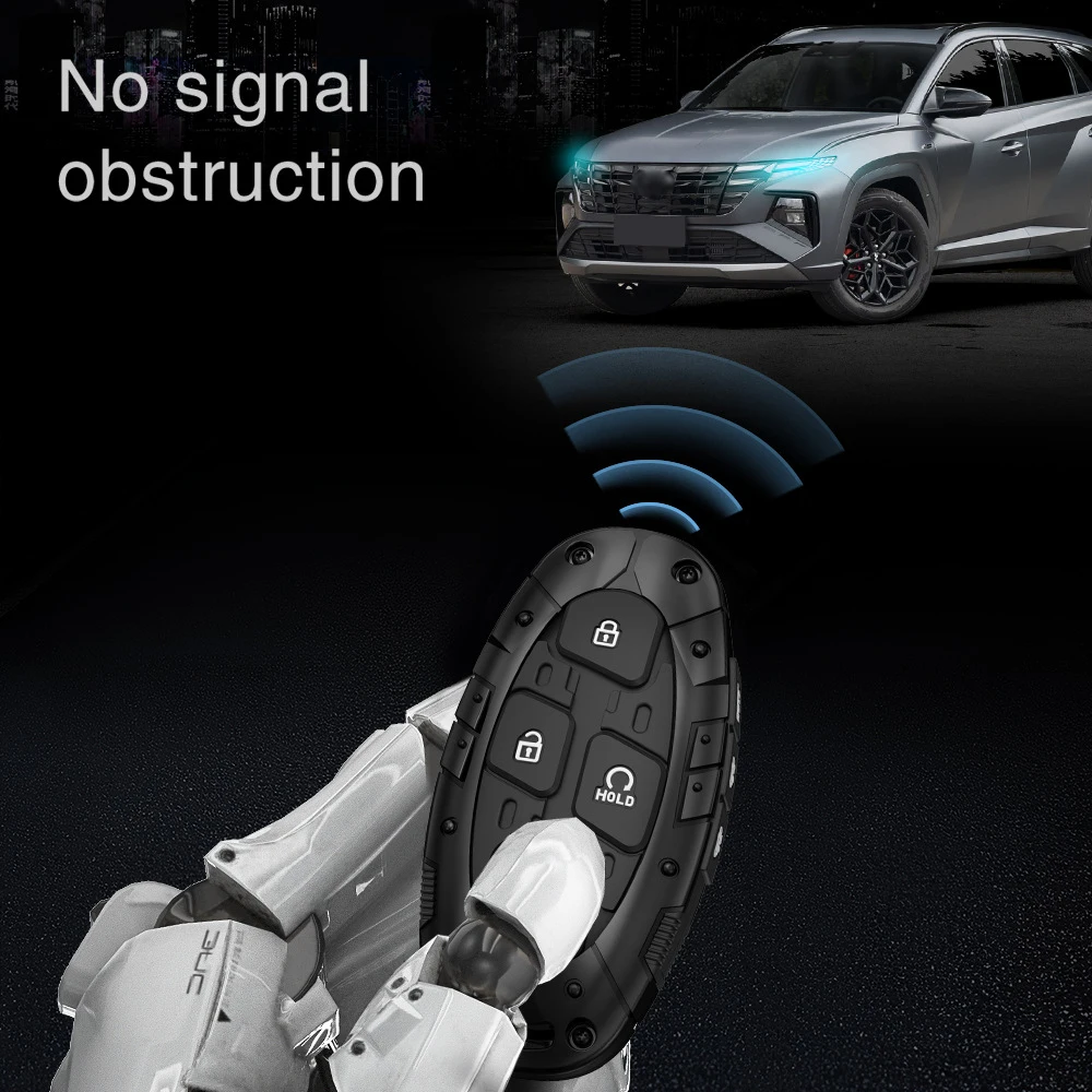 Фото Новый чехол для автомобильного ключа из цинкового сплава для Hyundai Ionic 6, Grandeur GN7, Kona EV, New Grand Prix, с 3/5/6/7 кнопками, аксессуары №5