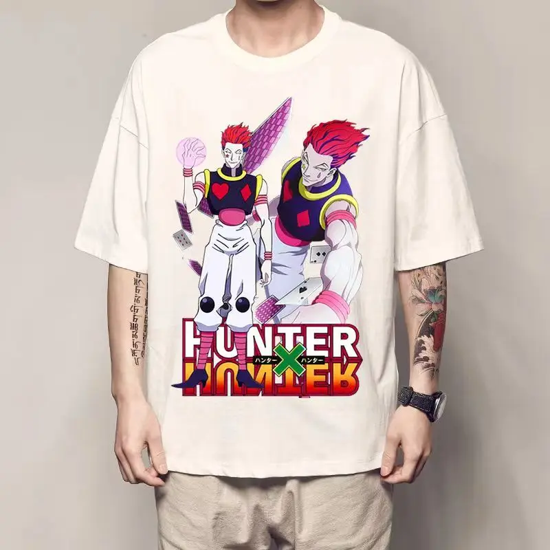 

90s Anime Hunter X Hunter Killua Zoldyck T-shirt Men Women Harajuku Kurapika Tshirt Anime Hisoka T Shirt Graphic Top Tees Male