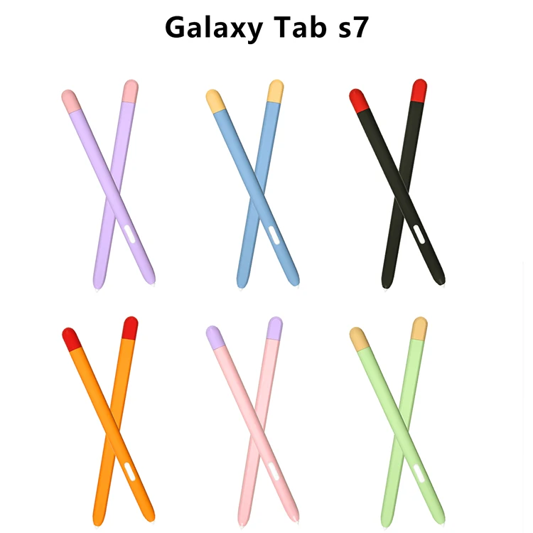 

For Samsung Galaxy Tab S6 Lite P610 P615 Tab S7 Tablet S6Lite Pencil Case Cover S Pen Bag Non-slip Protection Silicone Sleeve