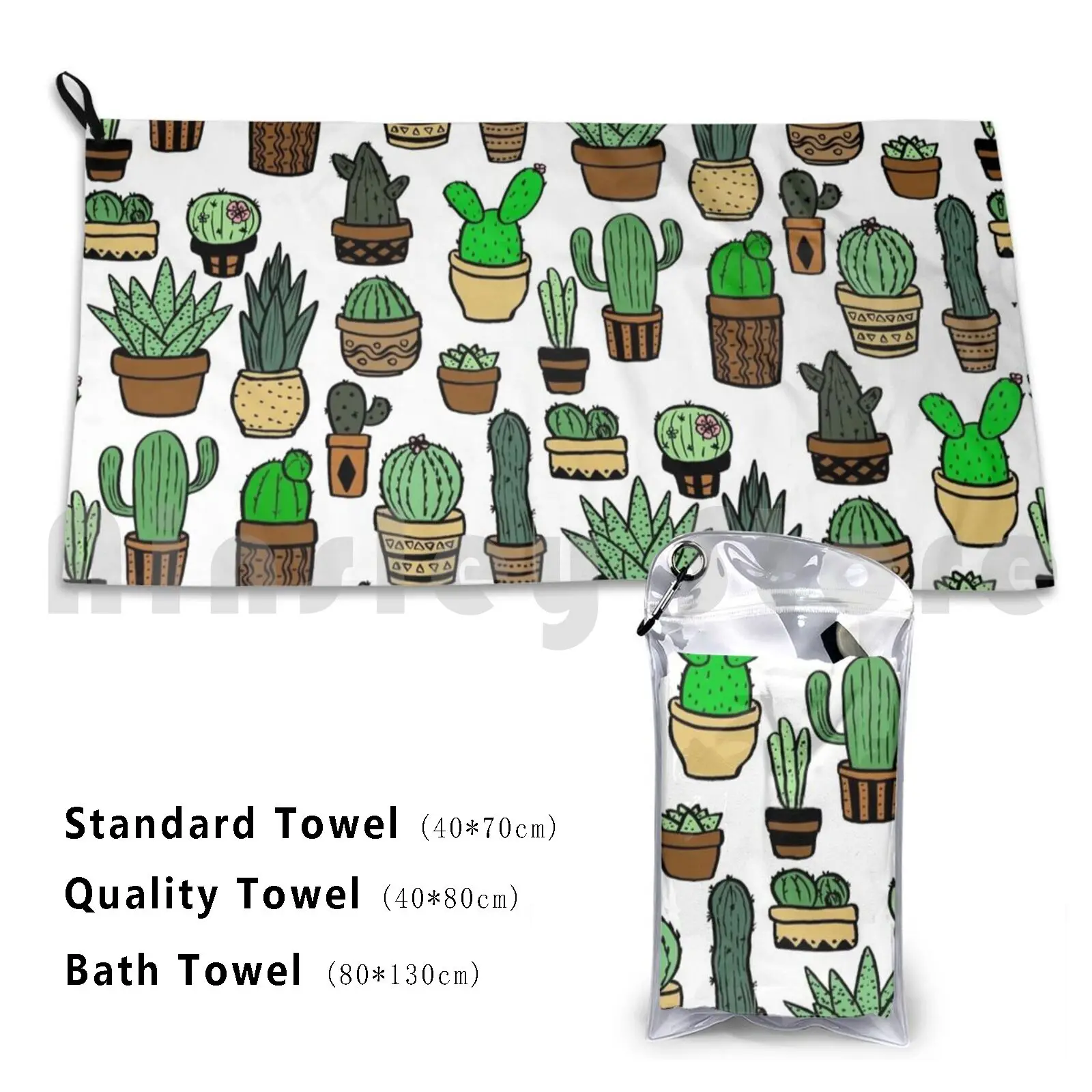 Quick Dry Quality Towel Succulent Cactus Plant Garden Nature