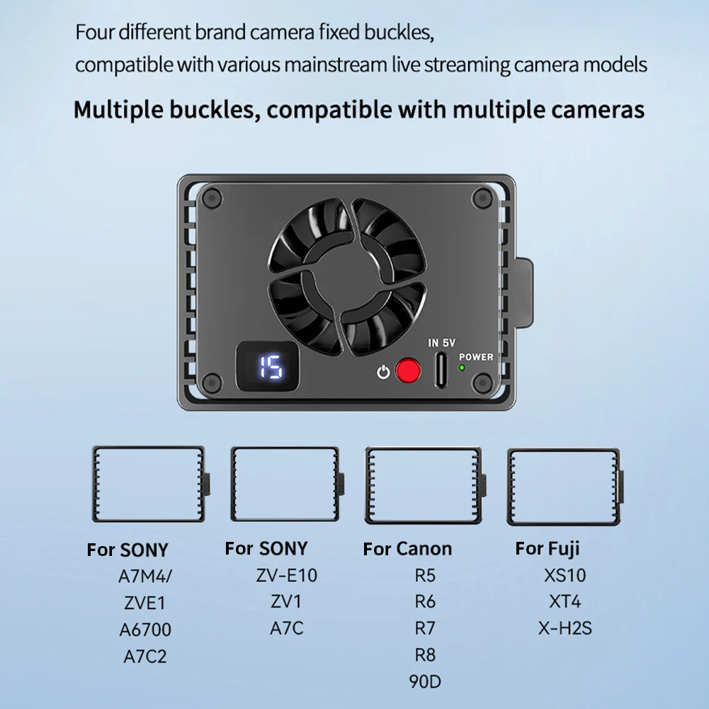 Система охлаждения камеры для Canon Sony FUJIFILM ZV-E10 A7M4 R5 R7 R6 XT4
