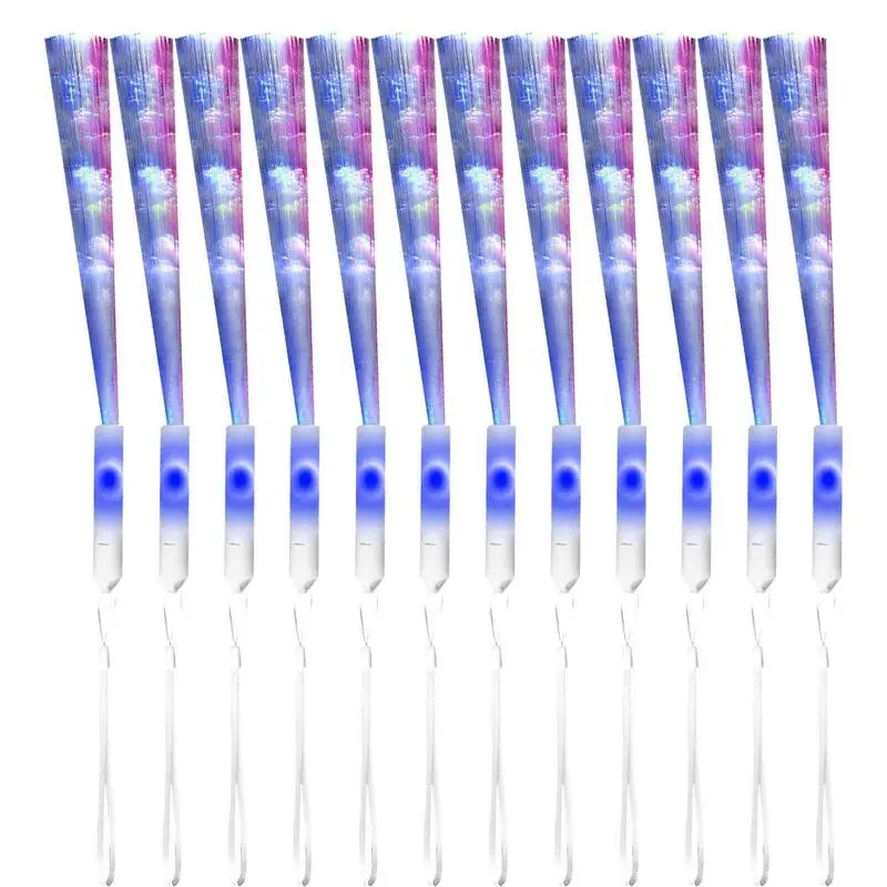 

Светодиодные волоконные палочки, 12 шт., блестящие палочки для свадьбы, блестящие волоконные палочки