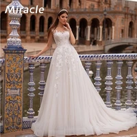 lovely o neck wedding dress seductive a line bridal gown beautiful lace backless dresses pretty sleeveless vestido de novia