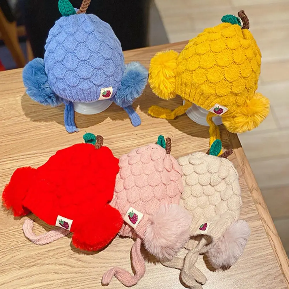 

Зимняя теплая шапка, сверхплотная не выцветающая сохраняющая тепло осенне-зимняя утепленная Шапка-бини для малышей, Шапка-бини для малышей,...