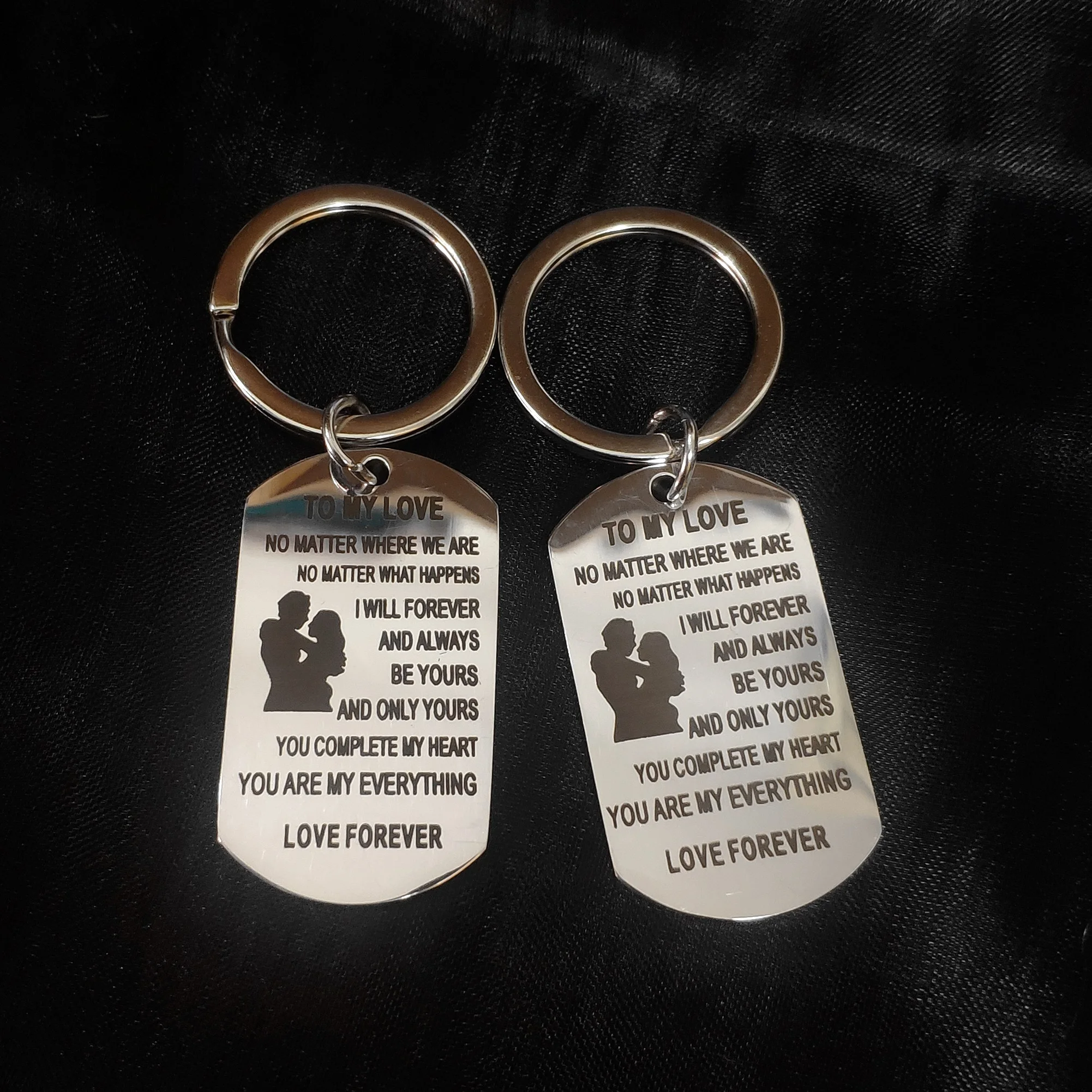 

TO MY LOVE Carabiner for Keys Sweet Sentence Stainless Steel Thanksgiving Couple Gift Mirror Keyring Keychain Car Holder Lanyard