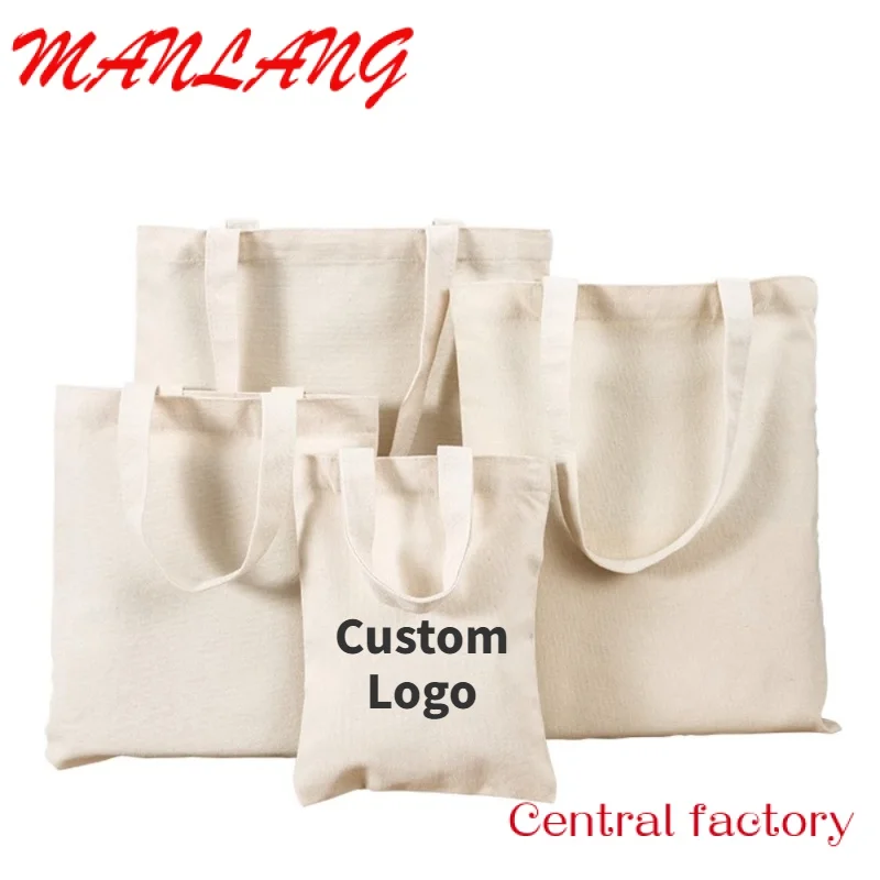 

Custom Promotional Personalized Blank Plain Cotton Canvas Bags Reusable Shopping Cotton Tote Bags With Custom Printed Logo