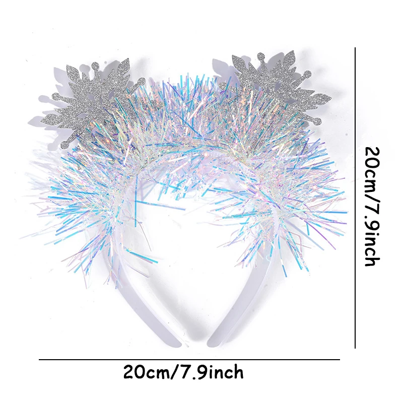 Рождественская вспышка Снежный пояс Новогодний зимний обруч Белые стрижки