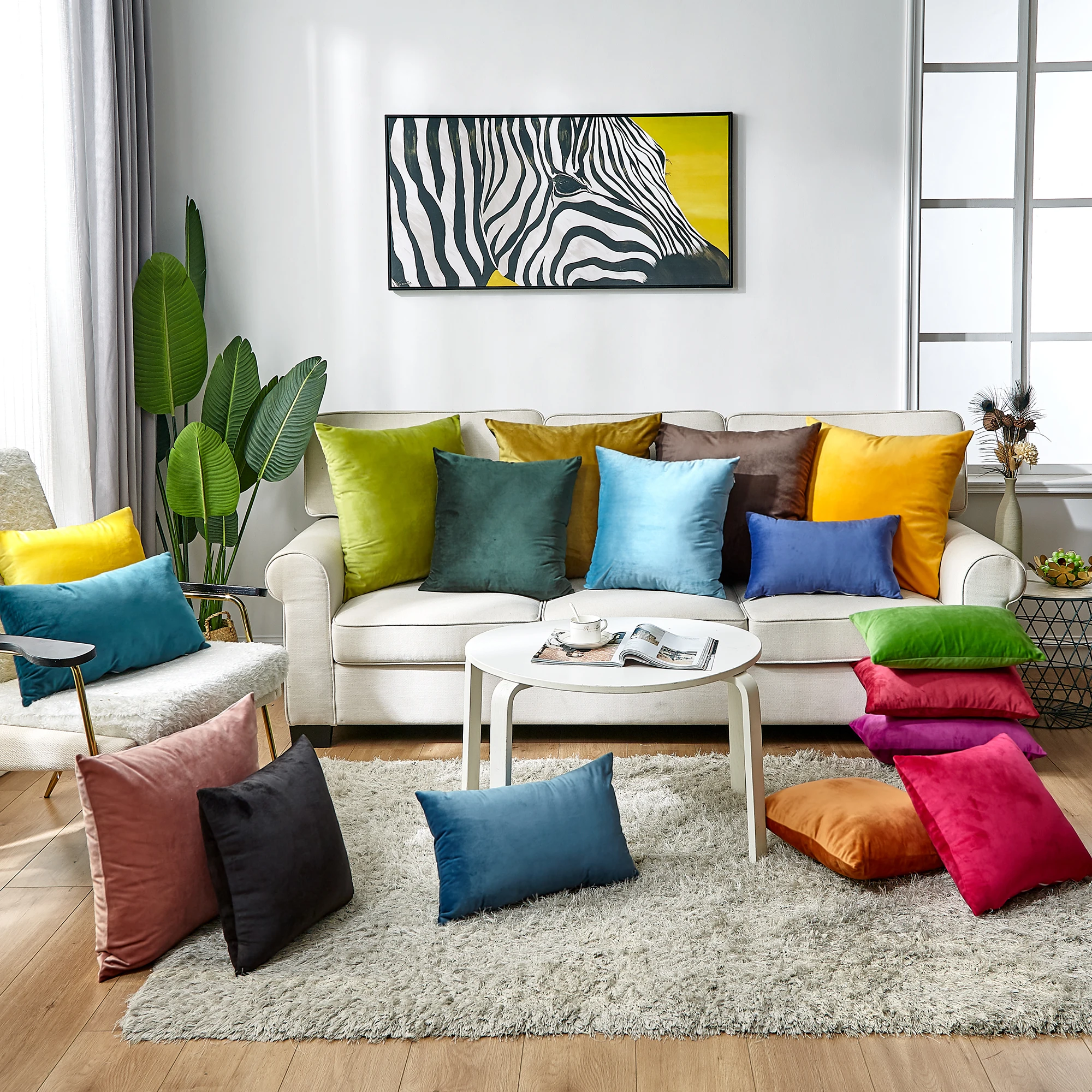 Бархатный чехол в форме бочонка для подушки удобный декоративный домашний