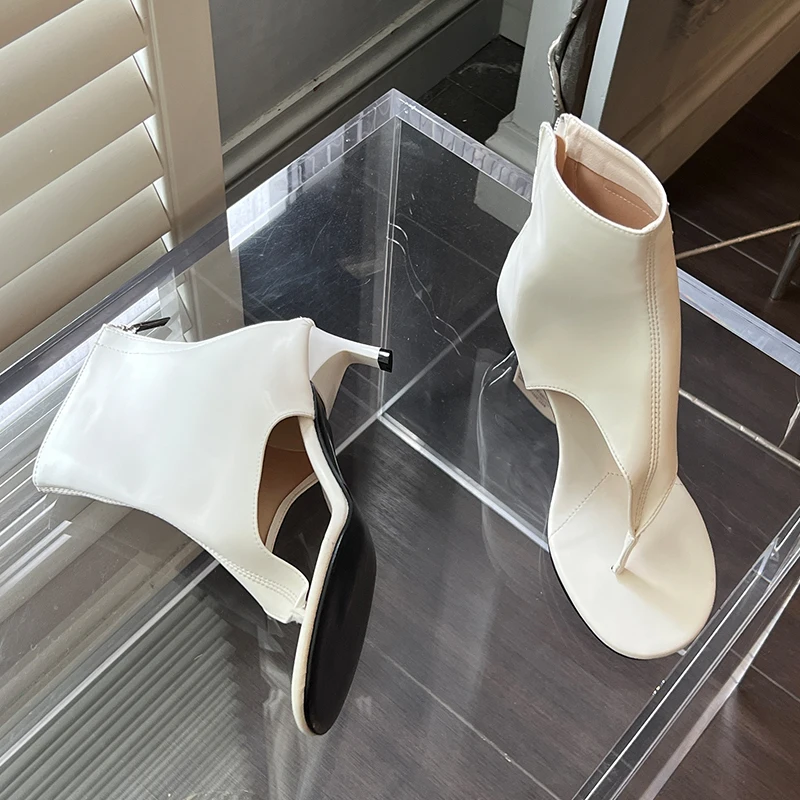 Туфли-лодочки женские на тонком высоком каблуке элегантные шлепанцы сланцы