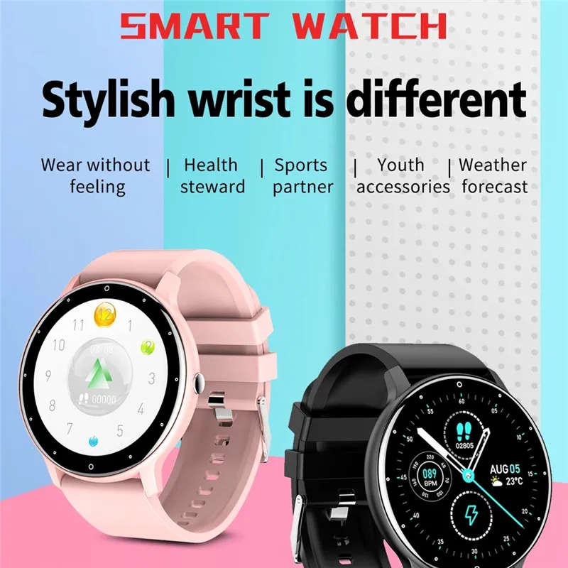 New ZL02D Smart Watch Women Men Sport Fitness Smartwatch Sleep Heart Rate Track Monitor Waterproof Couple Wristband IOS Android