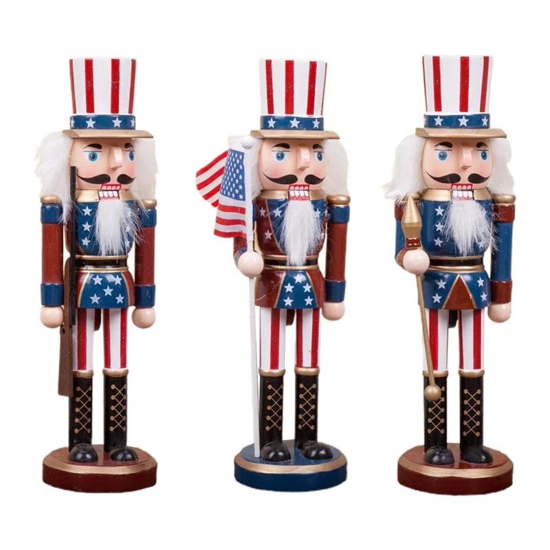 

10-дюймовый Американский деревянный Рождественский гайковёр, искусственная фигурка, игрушка для праздника, рождественские украшения, высок...